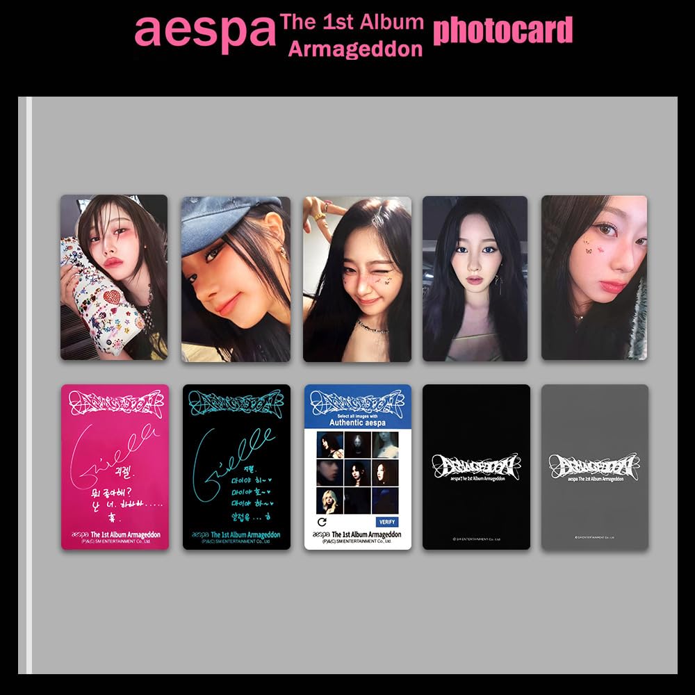 Ariesxin KPOP Album Armageddon Photocard KARINA GISELLE WINTER